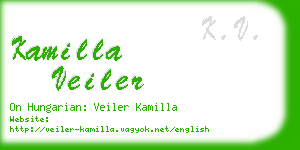 kamilla veiler business card